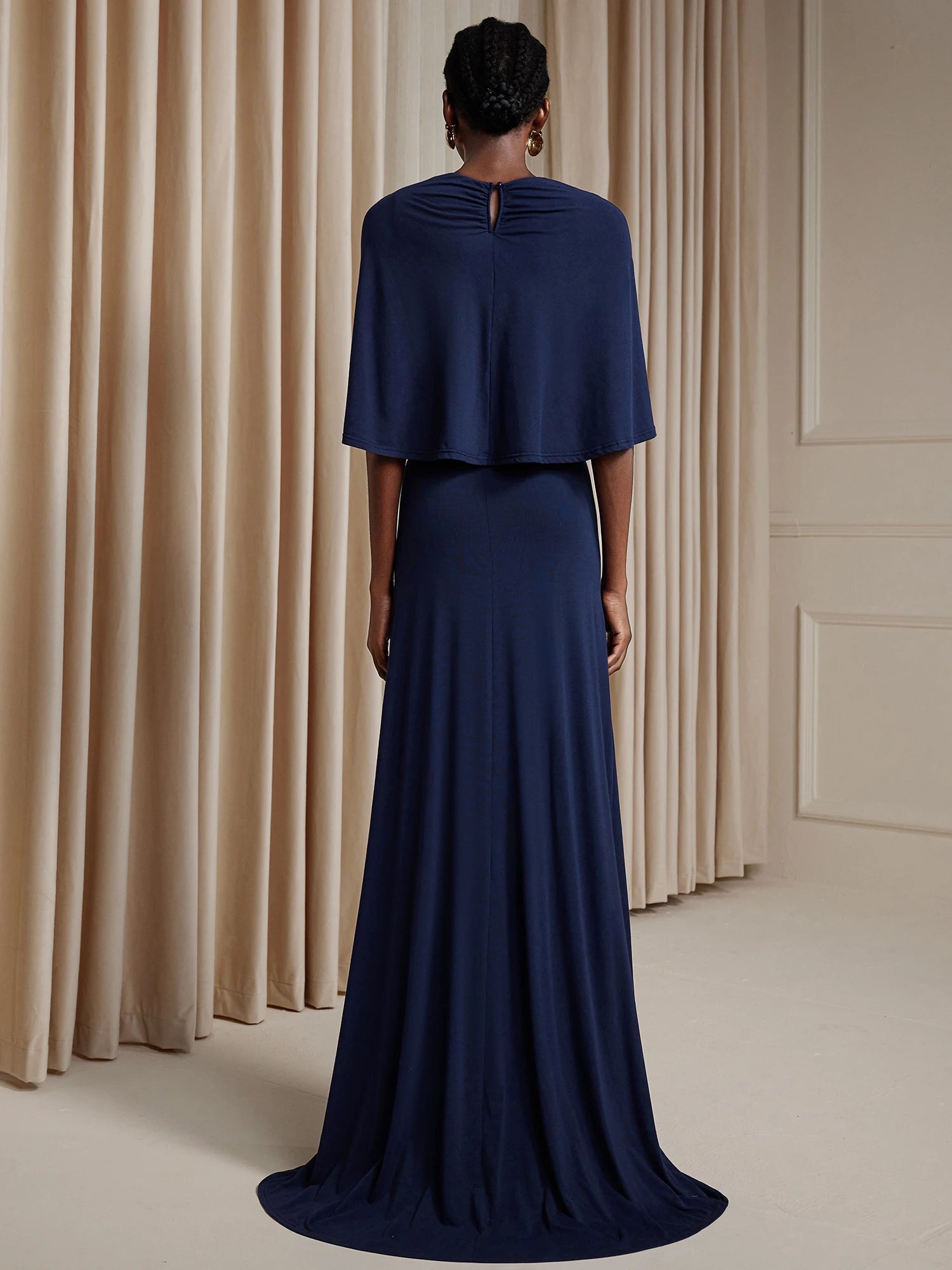 Wrap-around pleated fitted Maxi dress|NOOSGOP