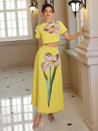 A-Line Skirt & Crop Top Vacation Set​​|NOOSGOP