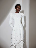 Artistic 3D Floral Rhinestone Maxi Dress|NOOSGOP