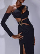 Asymmetric Cut-Out Maxi Dress|NOOSGOP