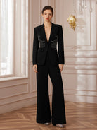 Beaded Blazer & Pant Set|NOOSGOP