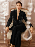 Beaded Blazer & Pant Set|NOOSGOP