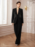 Beaded Blazer & Pant Set|NOOSGOP