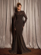 Black Mesh Mermaid Maxi Dress|NOOSGOP