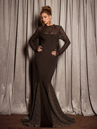 Black Mesh Mermaid Maxi Dress|NOOSGOP