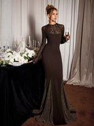 Black Mesh Mermaid Maxi Dress|NOOSGOP