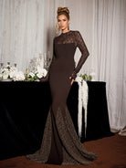 Black Mesh Mermaid Maxi Dress|NOOSGOP