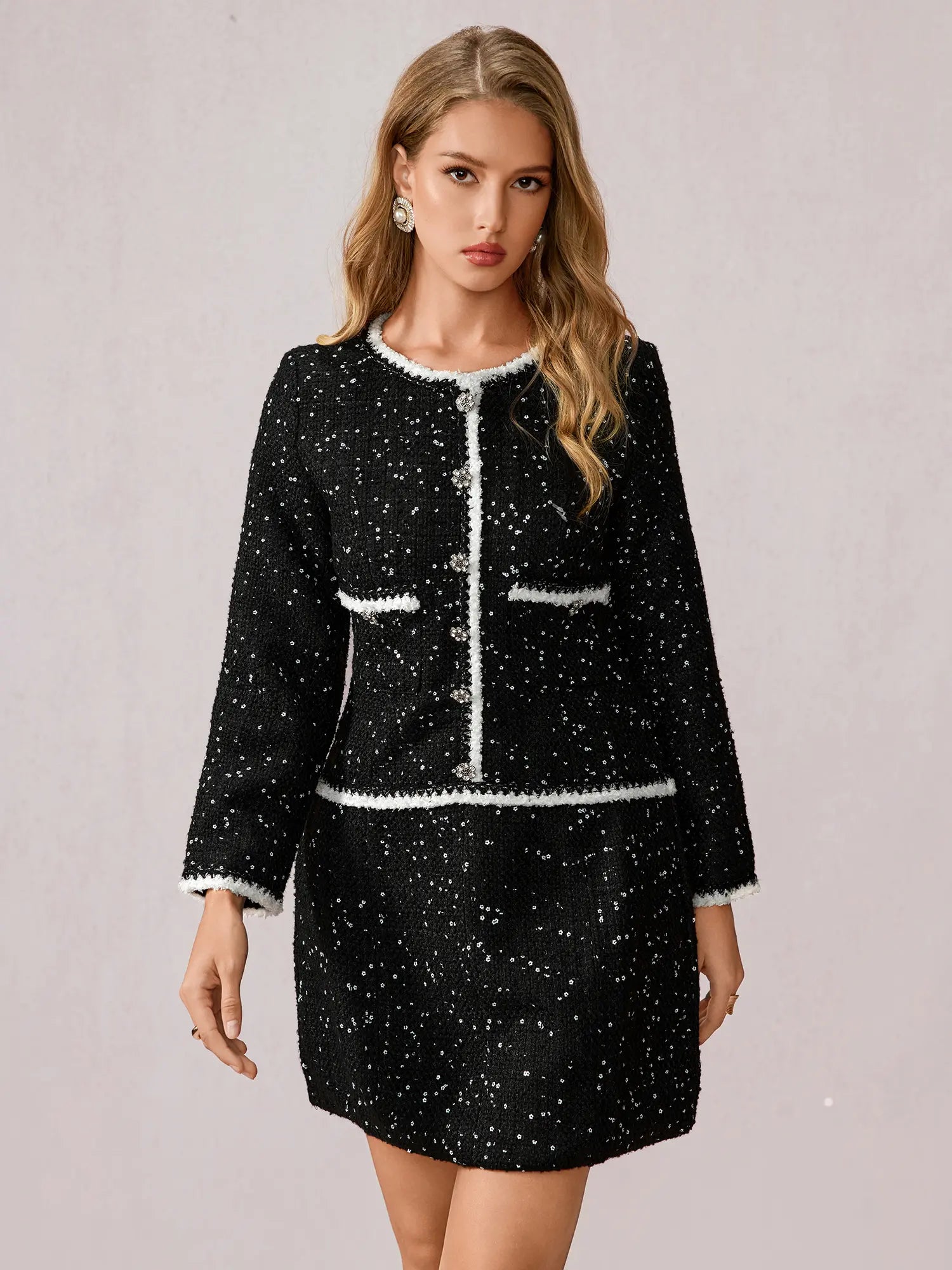 Black Polka Dot Mini Dress|NOOSGOP