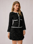 Black Polka Dot Mini Dress|NOOSGOP