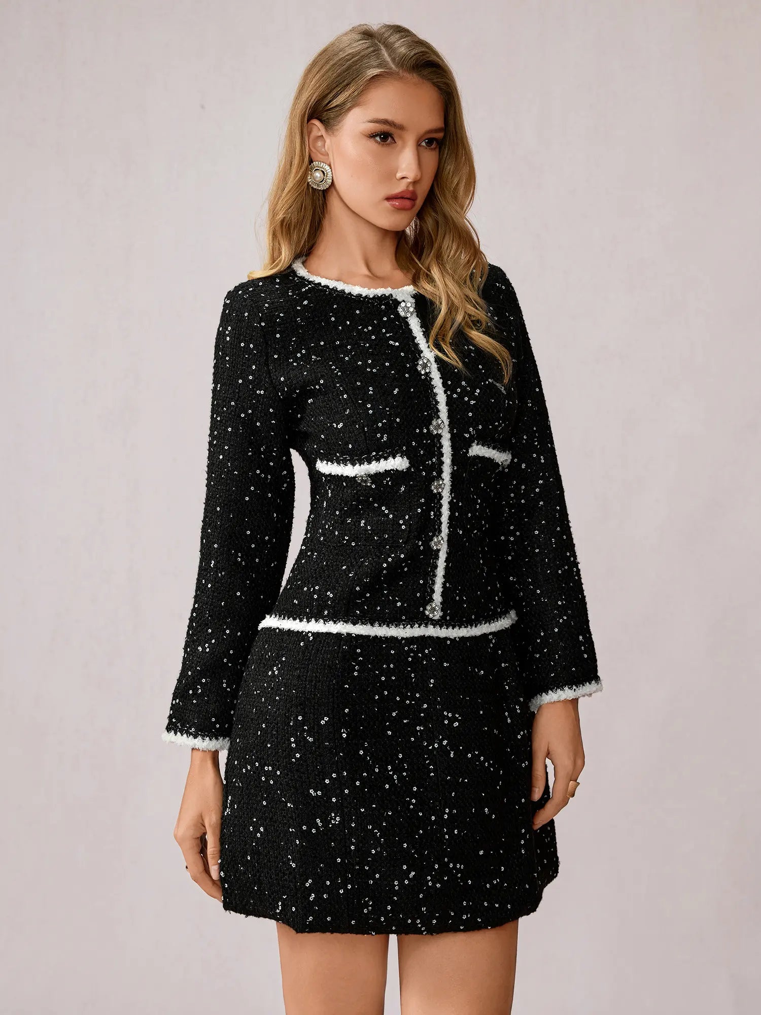 Black Polka Dot Mini Dress|NOOSGOP