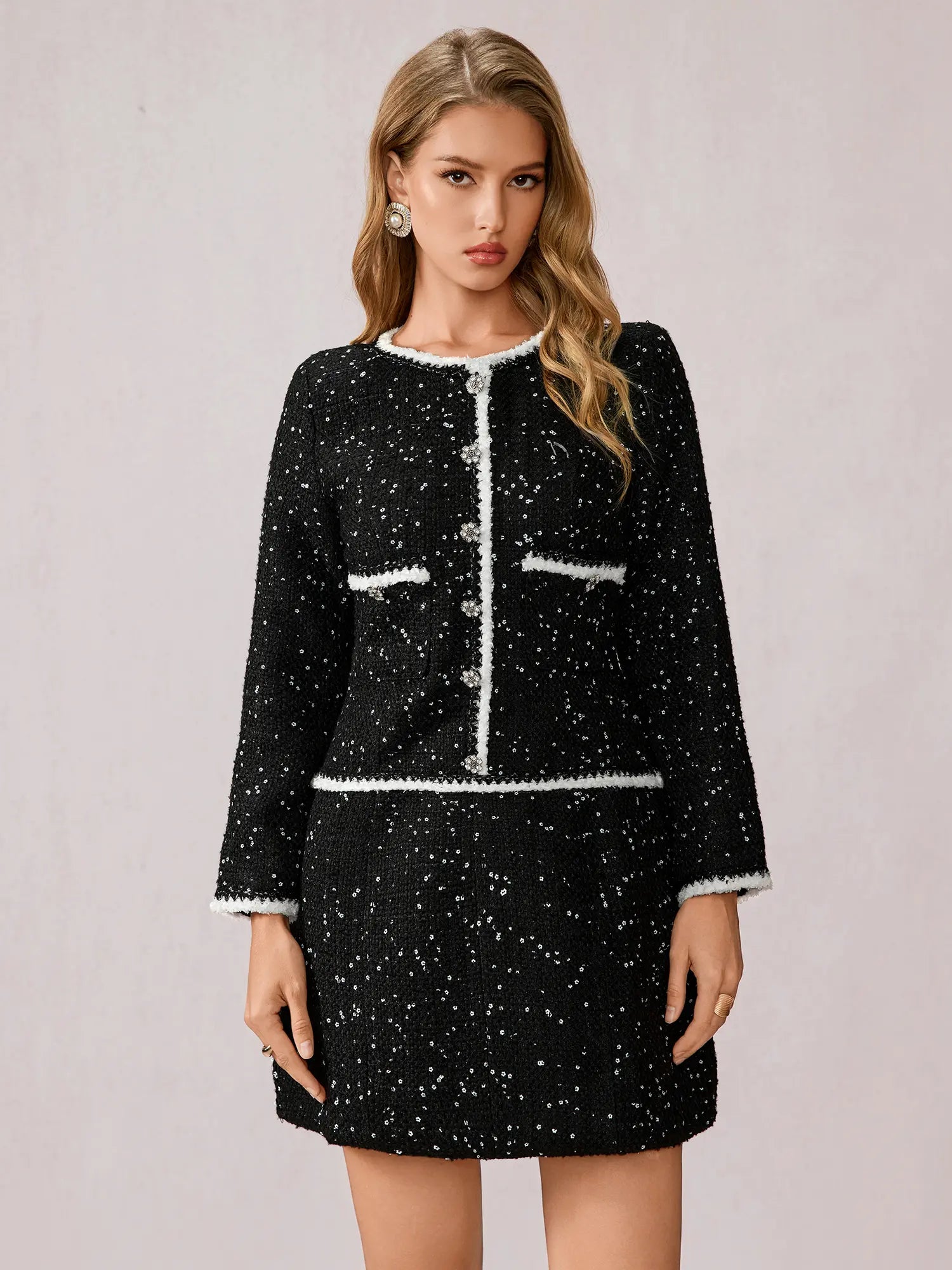 Black Polka Dot Mini Dress|NOOSGOP