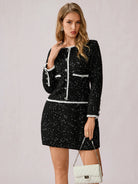 Black Polka Dot Mini Dress|NOOSGOP