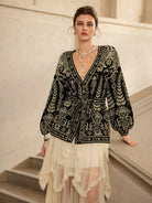 Bohemian Floral Print Tie Top|NOOSGOP