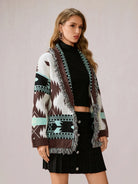 Boho Tassel Open Front Daily Knit Cardigan|NOOSGOP