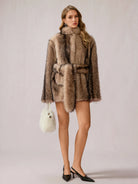 Brown Fuzzy Turtleneck Coat|NOOSGOP