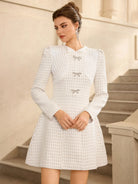 Butterfly Mesh Grid Mini Dress|NOOSGOP