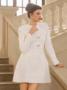 Butterfly Mesh Grid Mini Dress|NOOSGOP