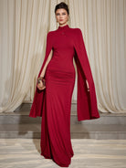 Cape Sleeve Pleated Maxi Dress|NOOSGOP