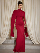 Cape Sleeve Pleated Maxi Dress|NOOSGOP