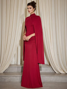 Cape Sleeve Pleated Maxi Dress|NOOSGOP