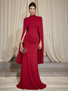 Cape Sleeve Pleated Maxi Dress|NOOSGOP