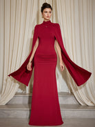 Cape Sleeve Pleated Maxi Dress|NOOSGOP
