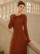 Chic Slim Fit Floral Design Maxi Dress|NOOSGOP