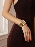 Chunky Golden Large Bracelets|NOOSGOP