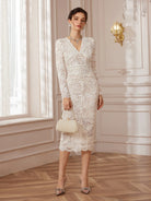 Embellished Lace Mermaid Midi Dress|NOOSGOP