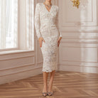 Embellished Lace Mermaid Midi Dress|NOOSGOP