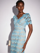 Floral Cutout Detail V-Neck Midi Dress|NOOSGOP