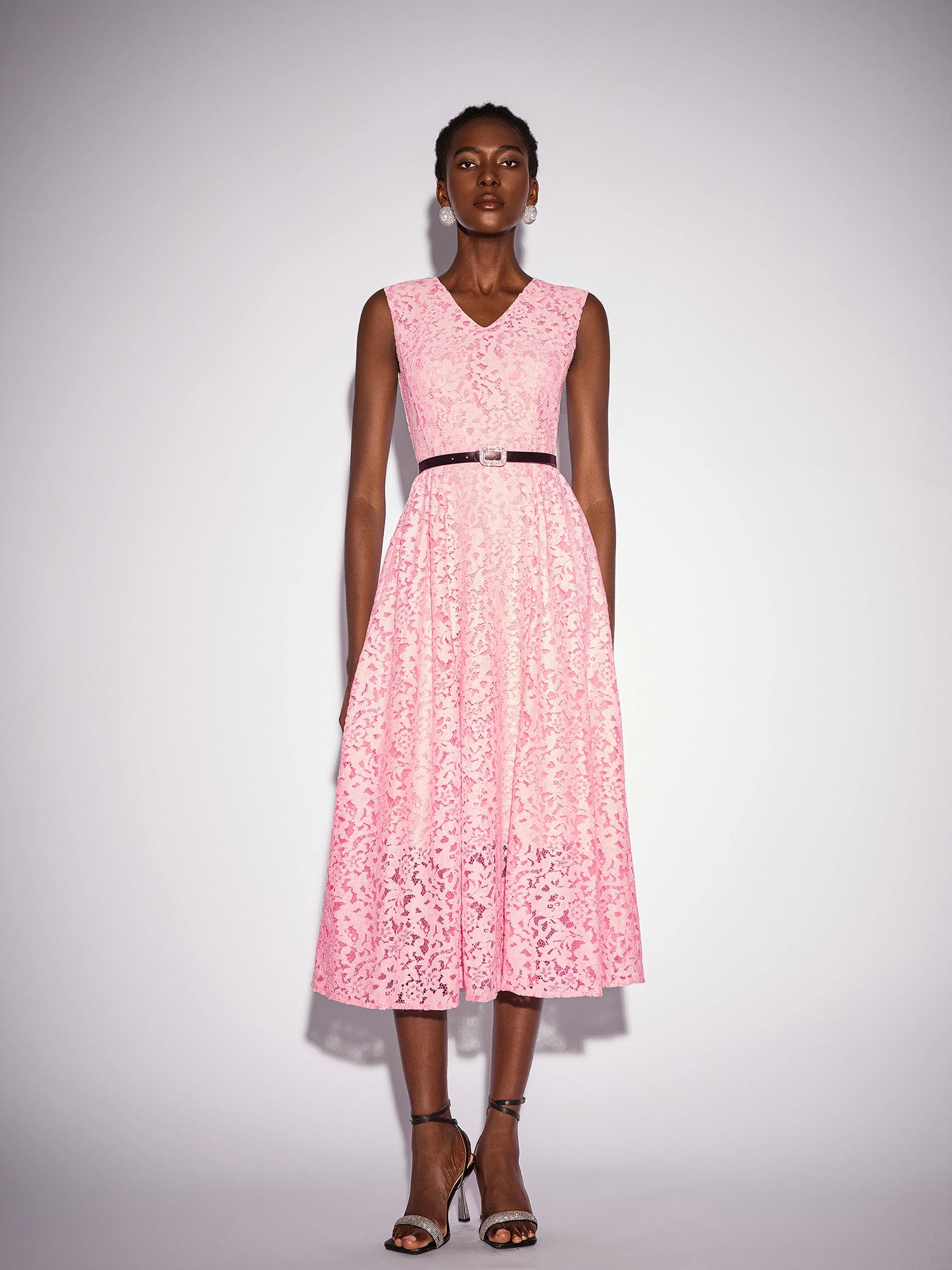 Floral Panel Cutout Sleeveless Midi Dress|NOOSGOP