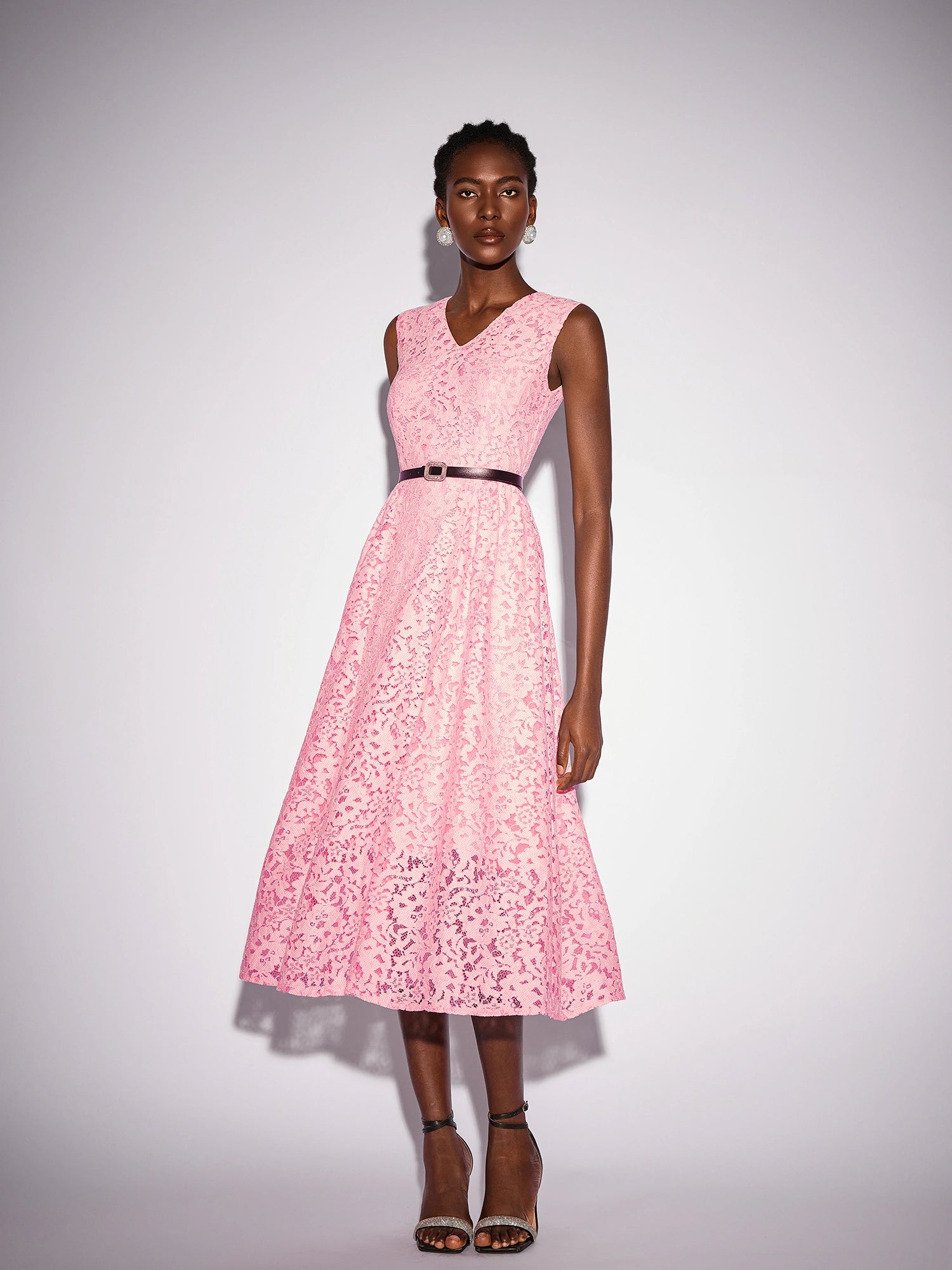 Floral Panel Cutout Sleeveless Midi Dress|NOOSGOP