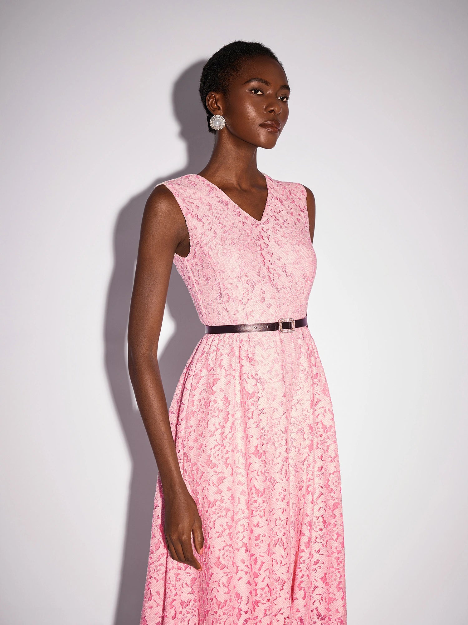 Floral Panel Cutout Sleeveless Midi Dress|NOOSGOP