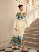 Floral Print Waist Cinched Two Piece Set|NOOSGOP