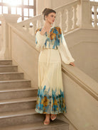 Floral Print Waist Cinched Two Piece Set|NOOSGOP