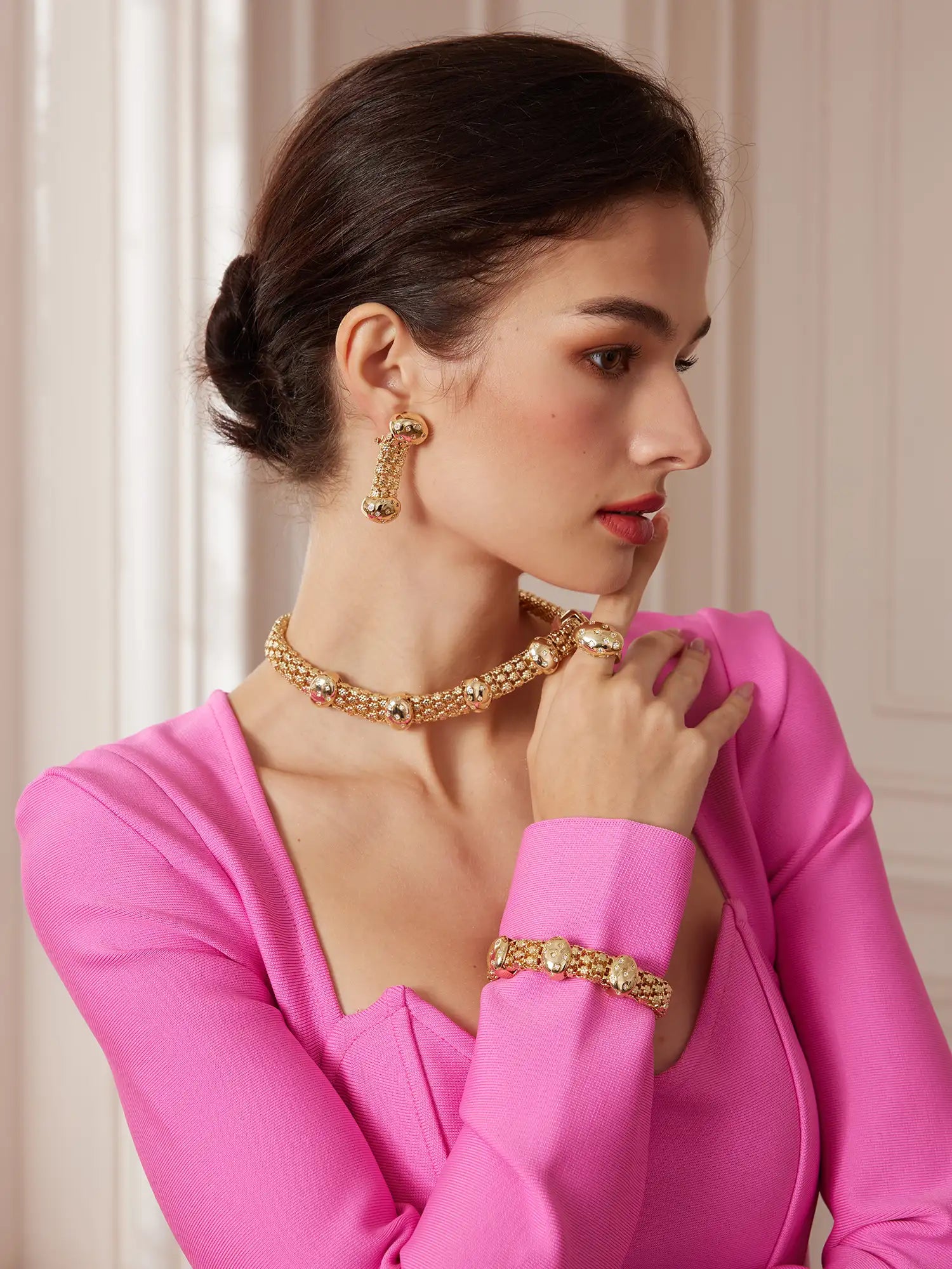 Gold Designer Jewelry Sets|NOOSGOP