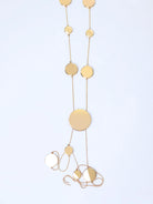 Golden Circular Design Necklace|NOOSGOP