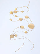 Golden Circular Design Necklace|NOOSGOP