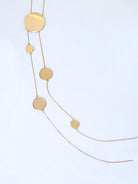 Golden Circular Design Necklace|NOOSGOP