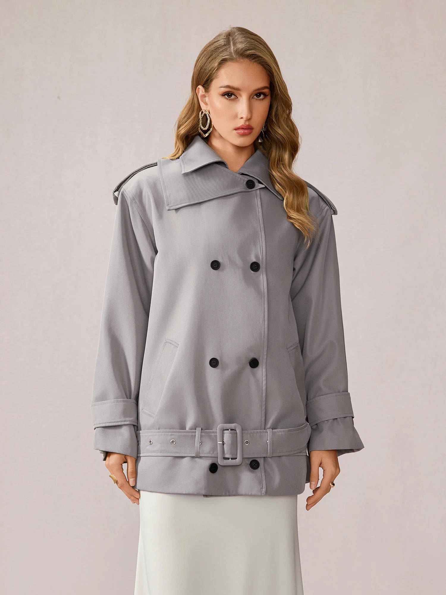 Gray Utility-Inspired Commuting Coat|NOOSGOP