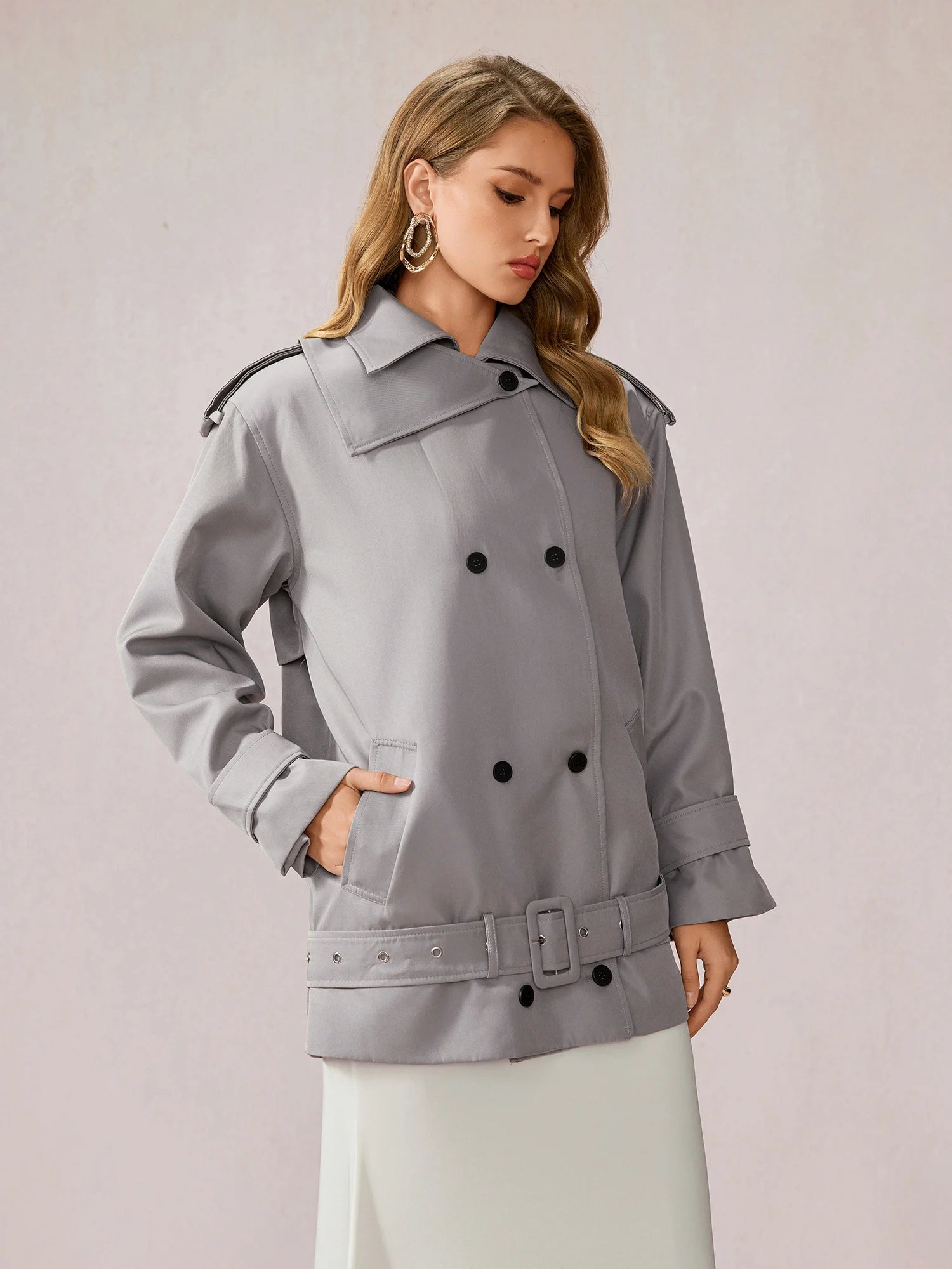 Gray Utility-Inspired Commuting Coat|NOOSGOP