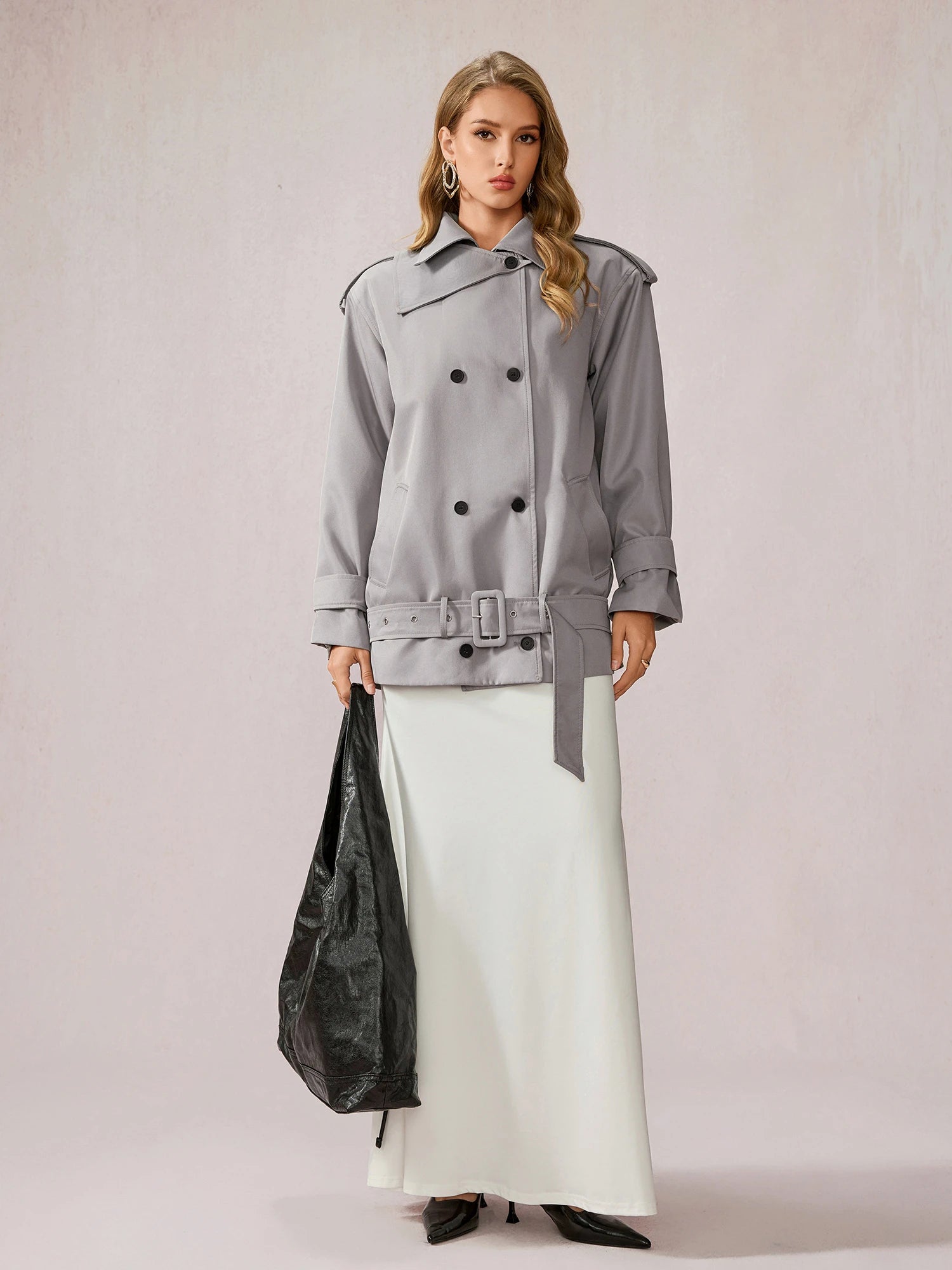 Gray Utility-Inspired Commuting Coat|NOOSGOP