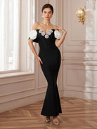 Haute Ribbon-Corset White Bloom Maxi Dress|NOOSGOP