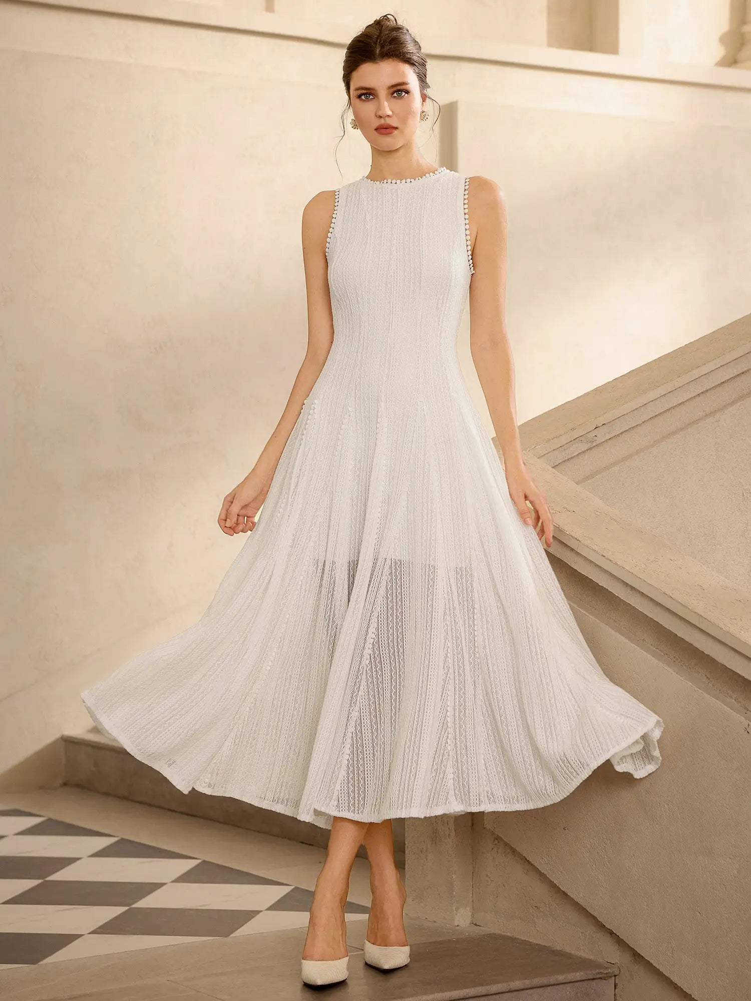 High Waist Sleeveless Maxi Dress|NOOSGOP