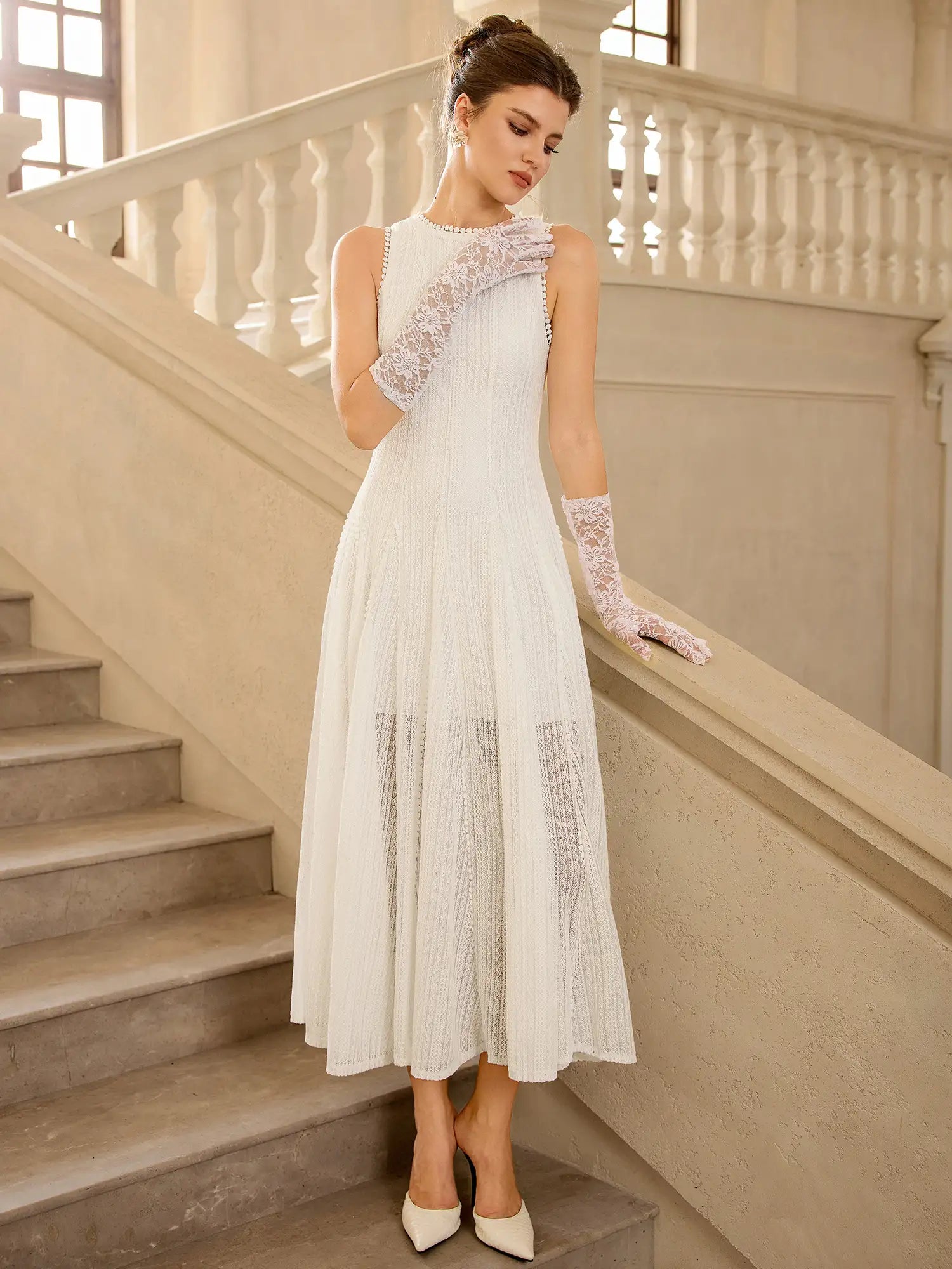 High Waist Sleeveless Maxi Dress|NOOSGOP