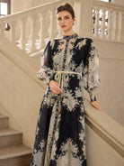 Ink Print Round Neck Maxi Dress|NOOSGOP