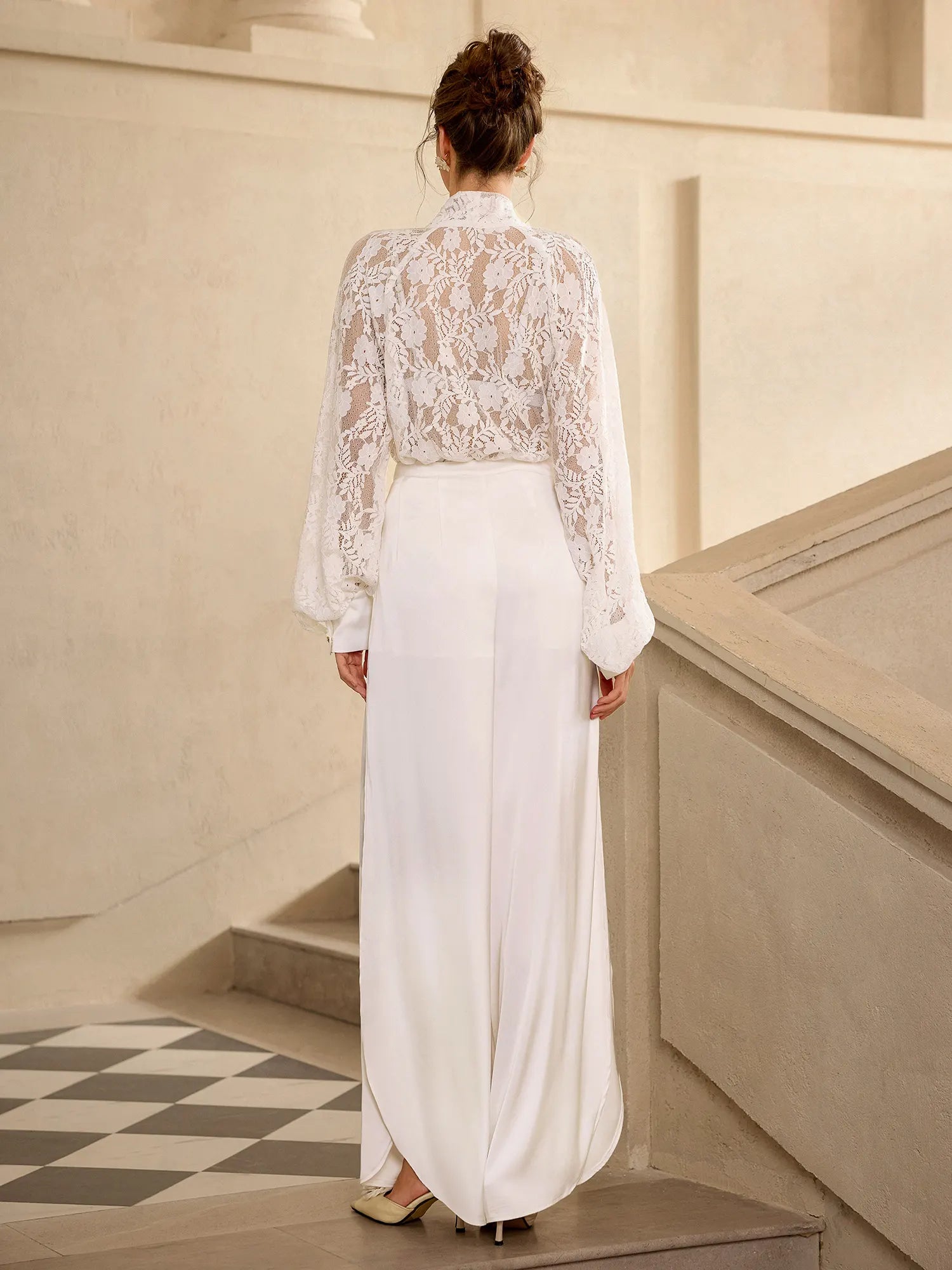 Leaf Print Mesh Tie Waist Maxi Dress|NOOSGOP