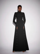 Long Beaded Black Maxi Dress|NOOSGOP