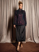 Multicolor Sequin High Neck Party Top|NOOSGOP